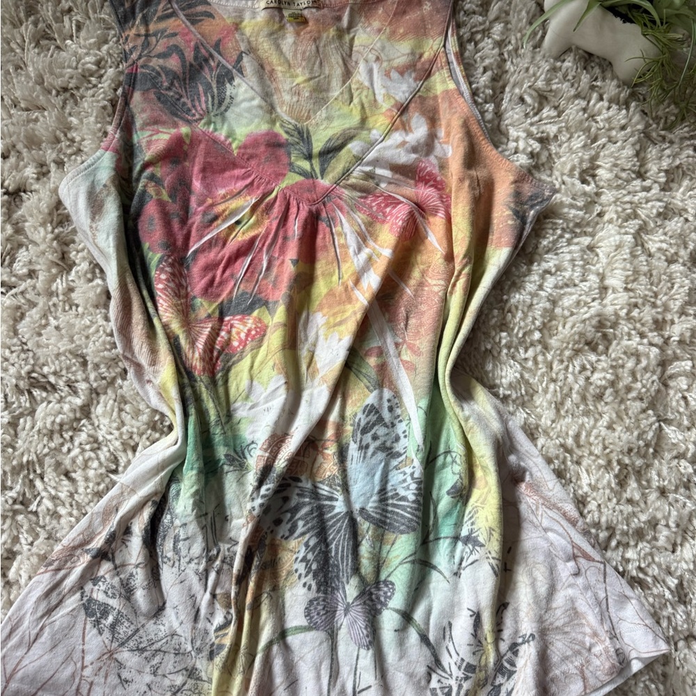 Carolyn Taylor Soft Pink and Yellow Top